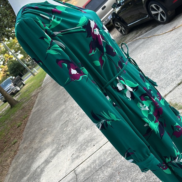 Merona green long sleeve dress - Picture 3 of 6